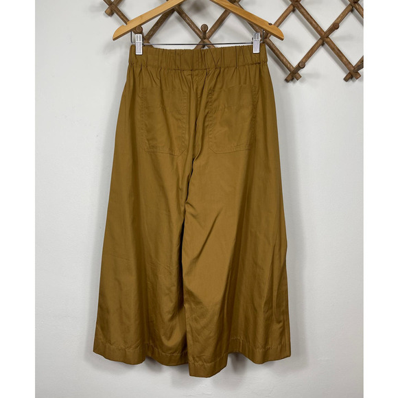 Vince Drawstring Side-slit Cropped Culotte Pants In Mojave Size S - Picture 5 of 10